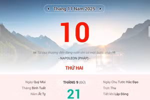 Lịch âm 10/11 - Xem lịch âm ngày 10/11
