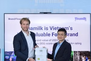 Vinamilk gia nhập nhóm 5% thương hiệu mạnh nhất toàn cầu