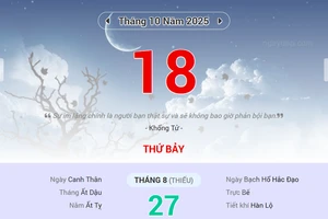 Lịch âm 18/10 - Xem lịch âm ngày 18/10