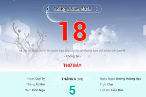 Lịch âm 18/7 - Xem lịch âm ngày 18/7