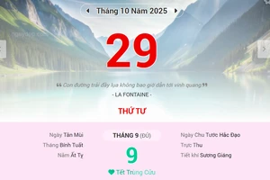 Lịch âm 29/10 - Xem lịch âm ngày 29/10