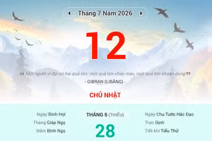 Lịch âm 12/7 - Xem lịch âm ngày 12/7