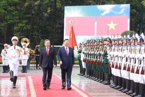 Lễ đón chính thức Tổng Bí thư, Chủ tịch nước Trung Quốc Tập Cận Bình.