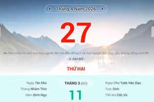 Lịch âm 27/4 - Xem lịch âm ngày 27/4