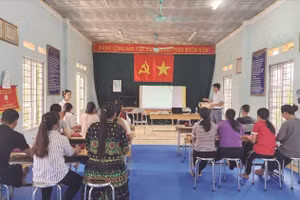 Lớp học nghiệp vụ du lịch. (Ảnh QN)