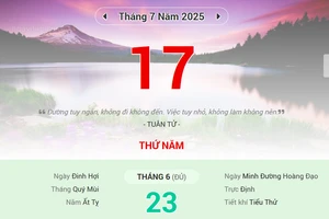 Lịch âm 17/7 - Xem lịch âm ngày 17/7