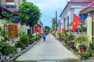 Những tuyến phố khang trang, sạch sẽ ngày càng nhiều. Ảnh BTH