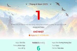 Lịch âm 1/6 - Xem lịch âm ngày 1/6