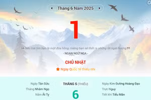 Lịch âm 1/6 - Xem lịch âm ngày 1/6