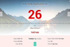 Lịch âm 26/1 - Xem lịch âm ngày 26/1/2026