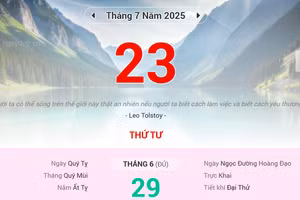 Lịch âm 23/7 - Xem lịch âm ngày 23/7