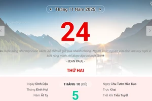 Lịch âm 24/11 - Xem lịch âm ngày 24/11