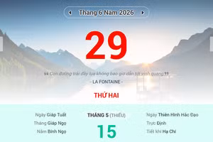 Lịch âm 29/6 - Xem lịch âm ngày 29/6