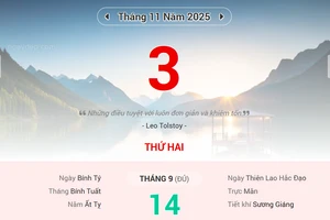 Lịch âm 3/11 - Xem lịch âm ngày 3/11