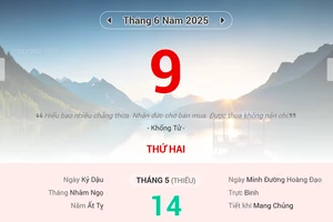 Lịch âm 9/6 - Xem lịch âm ngày 9/6