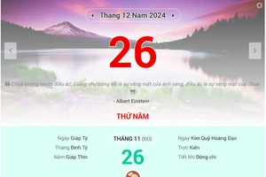 Lịch âm 26/12 - Xem lịch âm ngày 26/12