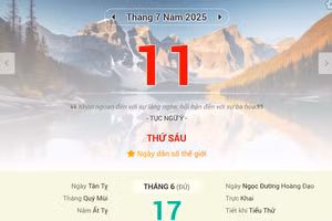 Lịch âm 11/7 - Xem lịch âm ngày 11/7
