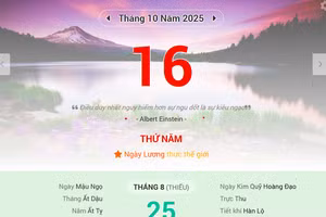 Lịch âm 16/10 - Xem lịch âm ngày 16/10