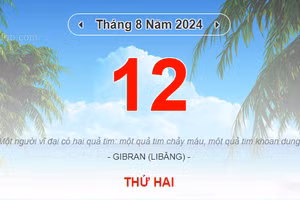 Lịch âm 12/8 - Xem lịch âm ngày 12/8