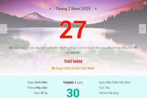 Lịch âm 27/2 - Xem lịch âm ngày 27/2