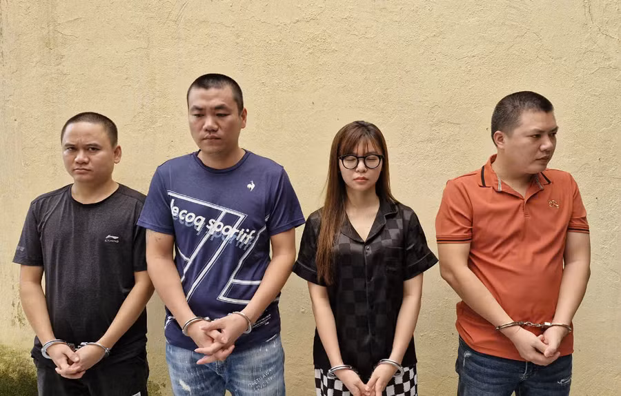 Các đối tượng trong đường dây chiếm đoạt tài sản, rửa tiền xuyên quốc gia.