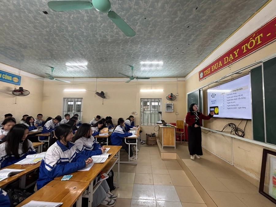 Một lớp học của Trường THPT Tô Hiến Thành.