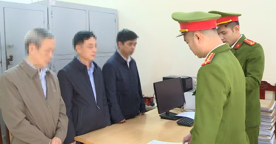 Các bị can tại Cơ quan CSĐT.