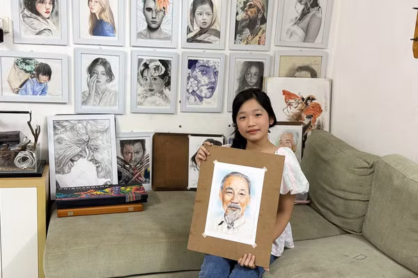 Em Lê Phạm Yến Trang, học sinh lớp 7 tại Hà Nội.