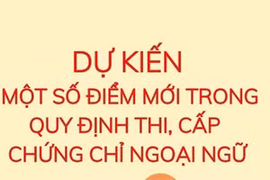 Dự kiến một số điểm mới trong quy định thi, cấp chứng chỉ ngoại ngữ