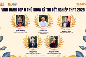 Công bố danh sách Vinh danh top 5 thủ khoa toàn quốc Kỳ thi tốt nghiệp THPT 2025