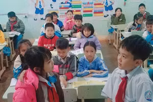 Học sinh Trường Tiểu học Kon Thụp (Mang Yang, Gia Lai). Ảnh minh họa: INT