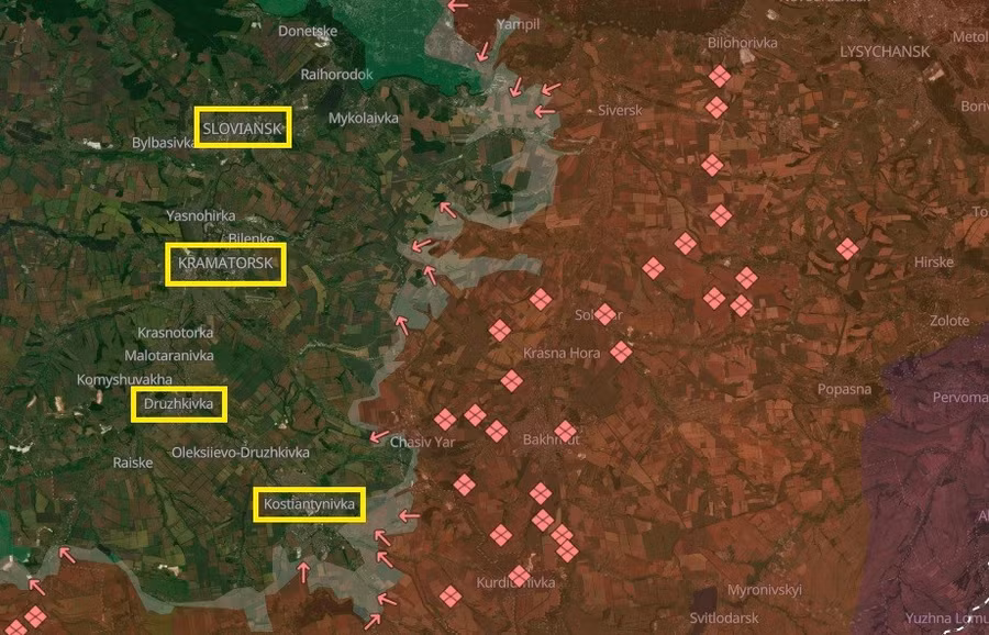 Vì sao Nga không đánh lớn vào Kostiantynivka-Slavyansk-Kramatorsk?
