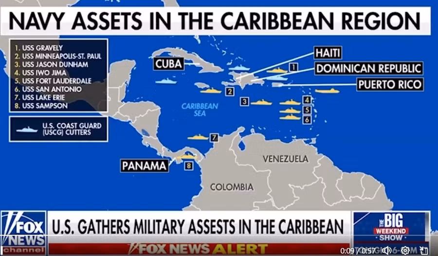 Hạm đội Mỹ dàn trận Caribe, hàng trăm quả Tomahawk sẵn sàng phóng vào Venezuela