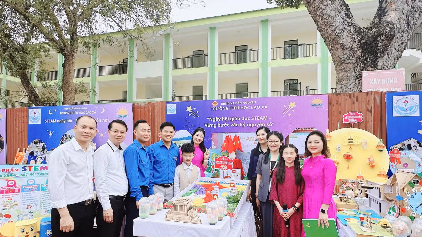 Trường Tiểu học Cao Xá đẩy mạnh các hoạt động giáo dục trải nghiệm, ngoại khóa.