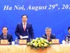 Thượng tướng Lê Văn Tuyến, Thứ trưởng Công an trả lời các câu hỏi của phóng viên tại buổi họp báo.
