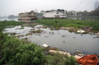 Ho Tay hoi thoi, ngap rac sau khi thao do nha hang noi - Anh 10