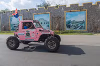 Dàn xế lạ diễu hành ở Bình Dương