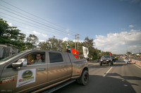 Dàn xế lạ diễu hành ở Bình Dương