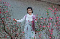 Thieu nu Ha Noi tim ve net tinh khoi xua ben hoa dao - Anh 2