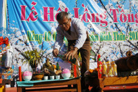  Sản vật đầy đủ nhiều màu sắc dâng cúng lễ. 