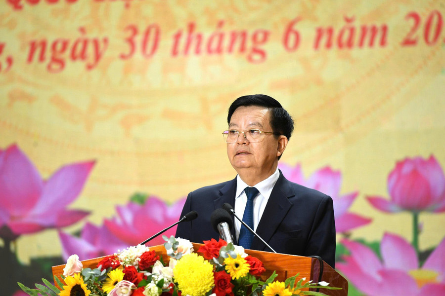 Phó Thủ tướng Mai Văn Chính phát biểu tại buổi lễ. (Ảnh: CTV) img-20250630-123133.jpg