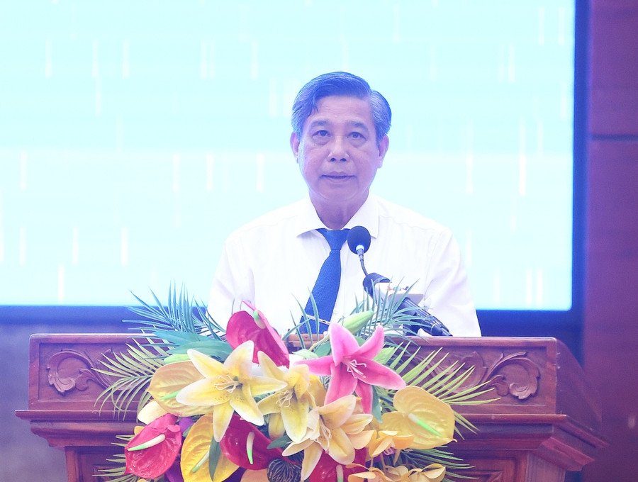 Ông Đồng Văn Thanh – Bí thư Tỉnh ủy, Chủ tịch HĐND tỉnh Hậu Giang phát biểu tại buổi họp mặt. Ảnh: Trung Phạm. img-1115.jpg