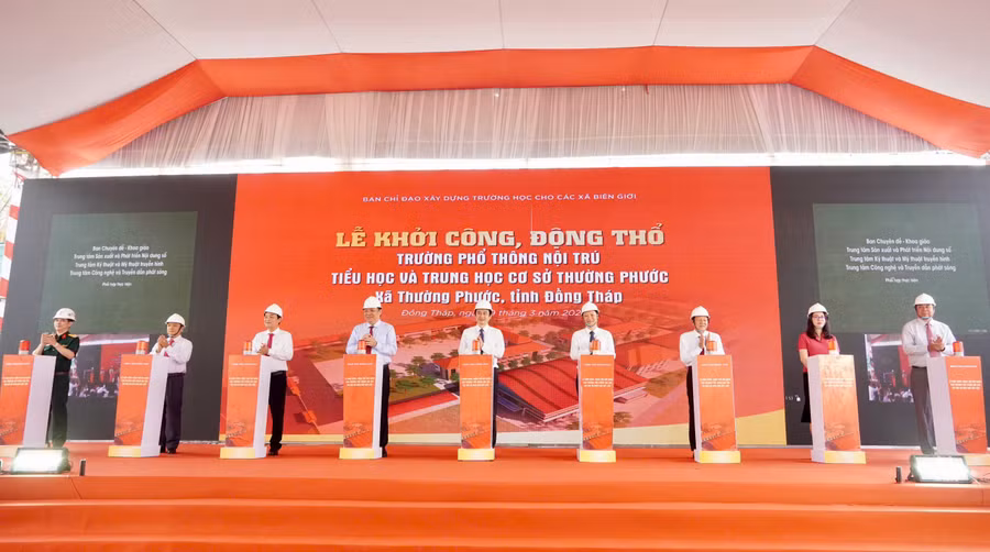 Sự kiện khởi công, động thổ xây dựng các trường biên giới. Ảnh minh họa.