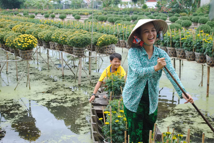 Làng hoa Sa Đéc có lịch sử hình thành và phát triển hơn 100 năm, giúp nhiều người dân địa phương phát triển kinh tế.