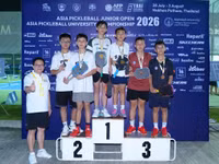 Đội tuyển trẻ Liên đoàn Pickleball TP Hải Phòng tranh tài ở nhiều nội dung của Giải Asia Pickleball Junior Open 2026.