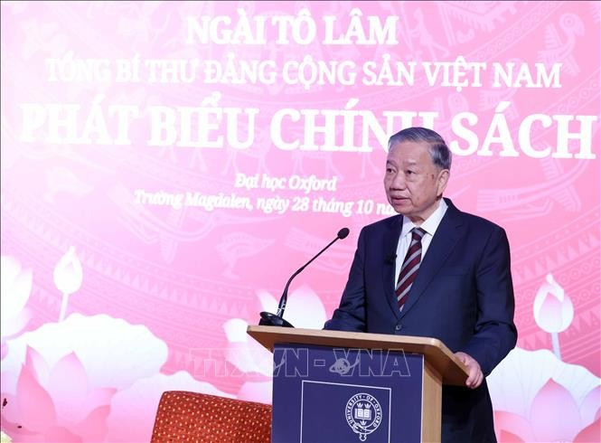 Tổng Bí thư Tô Lâm phát biểu. Ảnh: Thống Nhất/TTXVN