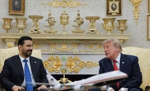 Tổng thống Mỹ Donald Trump và Thủ tướng Iraq Ali al-Zaydi.