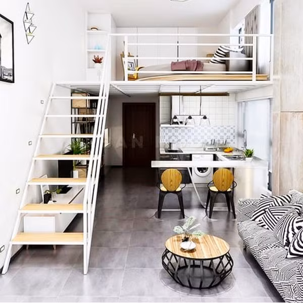 Việc dọn dẹp và sắp xếp căn nhà trở nên nhẹ nhàng và nhanh chóng hơn. Mẫu nhà cấp 4 gác lửng đẹp, hiện đại và tiết kiệm chi phí