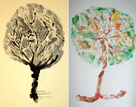 Những chiếc cây từ nhau thai Làm vật trang trì bằng nhau thai