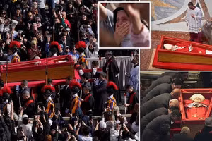 Hình ảnh biển người xúc động tạm biệt Đức giáo hoàng Francis